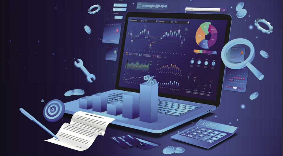 Software development and coding interface illustration